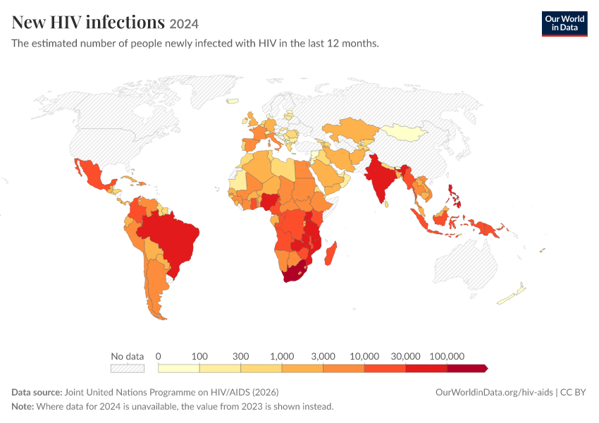 A thumbnail of the "New HIV infections" chart