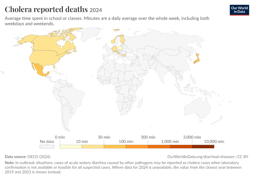 A thumbnail of the "Cholera reported deaths" chart